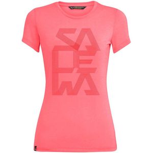 Salewa Print Short Sleeve T-shirt Roze XS Vrouw