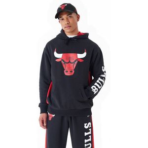 New Era Nba Mesh Panel Chicago Bulls Hoodie Zwart M Man