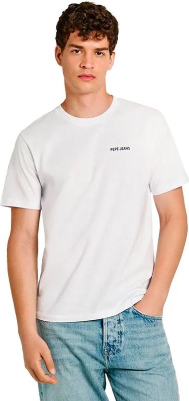 Pepe Jeans - PM509642 - T-shirt - Wit - Katoen - Korte Mouwen