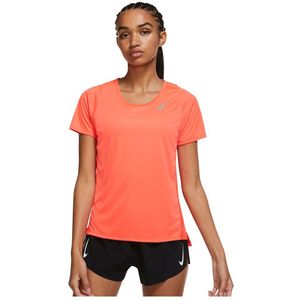 Nike Dri Fit Race Short Sleeve T-shirt Oranje S Vrouw