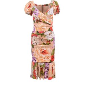 Dolce & Gabbana 746242 Midi-jurk Met Korte Mouwen