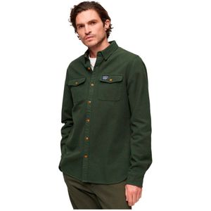 Superdry Flannel Workwear Long Sleeve Shirt Groen S Man