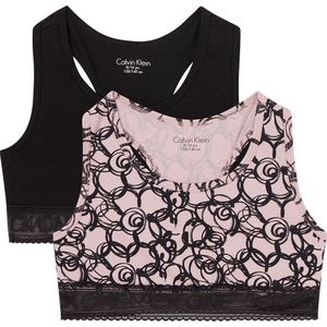 Calvin Klein Underwear Lace Sleeveless T-shirt 2 Units Zwart 8-10 Years Meisje
