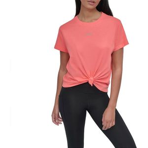 DKNY - Mini Stud Logo Knot Front - T-shirt - Oranje - Korte Mouwen