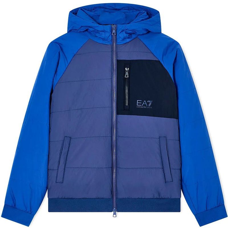 EA7 - 7B000229_AF15951 - Winterjas - Blauw - Casual - Lange Mouwen - Polyester