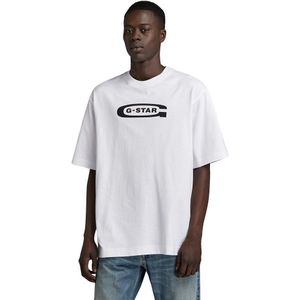 G-star Old School Logo Boxy Short Sleeve T-shirt Wit XL Man