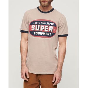 Superdry Ac Ringer Workwear Graphic Short Sleeve T-shirt Beige XL Man