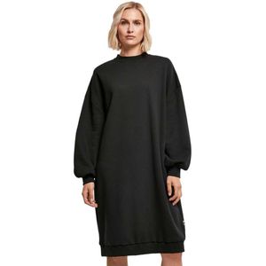 Urban Classics Organic Oversized Long Sleeve Midi Dress Zwart S Vrouw