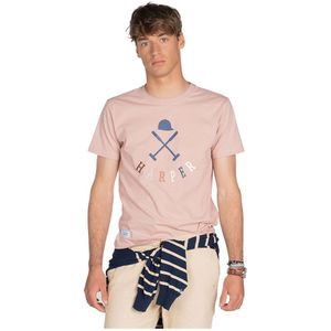 Harper & Neyer Preppy Short Sleeve T-shirt Roze XL Man