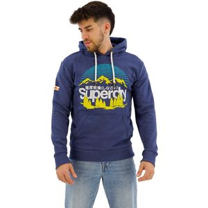 Superdry Great Outdoors Graphic Hoodie Blauw M Man