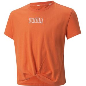 Puma Alpha Knotted Short Sleeve T-shirt Oranje 13-14 Years Meisje