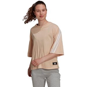 Adidas Fi 3 Stripes Short Sleeve T-shirt Oranje XS Vrouw