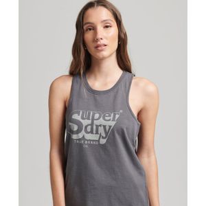 Superdry Vintage Shadow Sleeveless T-shirt Grijs L Vrouw