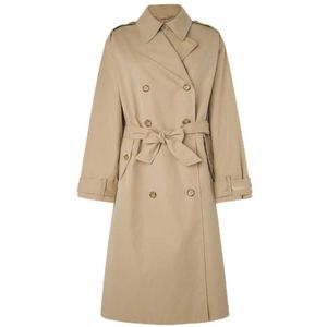 Pepe Jeans Star Trench Coat Beige XL Vrouw