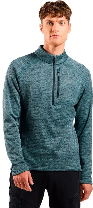 Odlo Tencia Fleece Met Halve Rits Blauw M Man