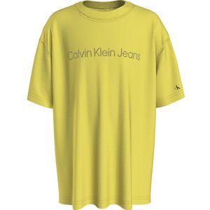 Calvin Klein Jeans Raised Embroidery Short Sleeve T-shirt Geel 8 Years Jongen