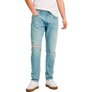 Pepe Jeans Tinted Tapered Fit Jeans Blauw 28 / 32 Man
