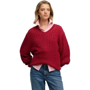 Superdry Oversized Cable Trui Met V-hals