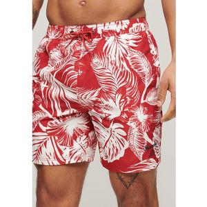 Superdry Hawaiian Print 17´´ Swimming Shorts Rood S Man