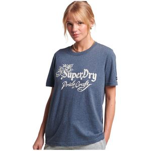 Superdry Vintage Pride In Craft T-shirt Blauw M Vrouw