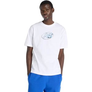 New Balance - Shirt - Zilver/Wit - T-shirt