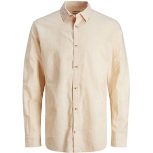 Jack & Jones Summer Linen Short Sleeve Shirt Beige XL Man
