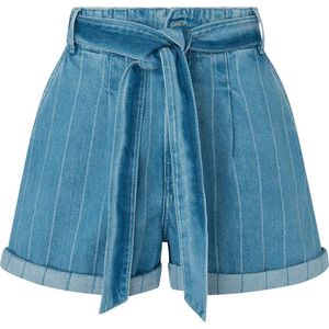 Pepe Jeans Kaylee Stripe 1/4 Denim Shorts Blauw 29 Vrouw