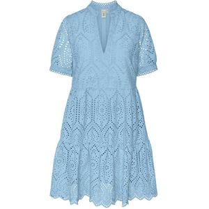 Yas Holi Short Sleeve Midi Dress Blauw 2XL Vrouw