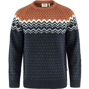 Trui Fjallraven Men Ovik Knit Sweater Dark Navy-Terracotta Brown