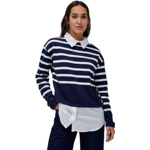 Salsa Jeans - Twofer Sweatshirt - Wit - Dameskleding - Lange Mouw