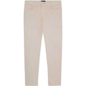 Hackett Londonvoor mannen. HM212593 Broek Textuur 5 Zakken beige (30/32), Casual, Katoen