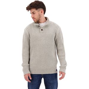 Superdry Vintage Ribbed Henley Sweater Grijs 2XL Man