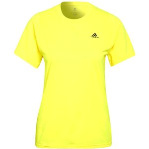 Adidas Run Icons Short Sleeve T-shirt Geel S Vrouw