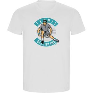 Kruskis Tennis Discipline Eco Short Sleeve T-shirt Wit XL Man
