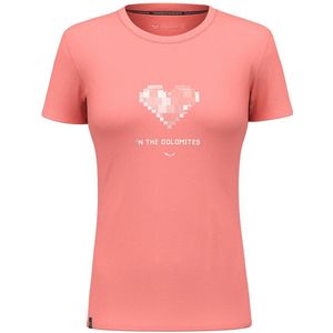 Salewa Pure Heart Dry Short Sleeve T-shirt Roze XS Vrouw