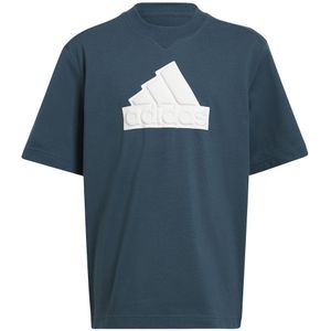 Adidas Future Icons Logo Piqué Short Sleeve T-shirt Blauw 9-10 Years