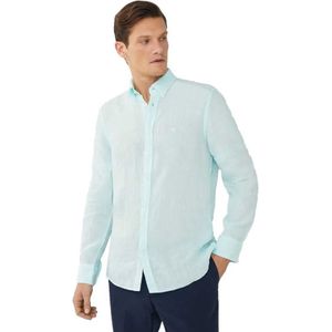 Hackett Garment Dye Linen B Overhemd Met Lange Mouwen