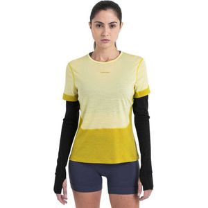 Icebreaker Merino 125 Zoneknit™ Energy Wind Short Sleeve T-shirt Geel XL Vrouw