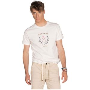 Harper & Neyer Tennis Short Sleeve T-shirt Beige S Man