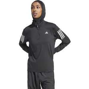 Adidas Own The Run Base Half Zip Sweatshirt Zwart L Vrouw