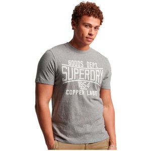 Superdry Cooper Label Workwear Short Sleeve T-shirt Grijs M Man