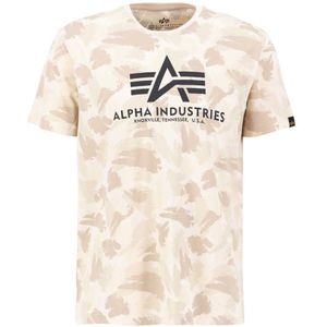 Alpha Industries Basic Camo Short Sleeve T-shirt Beige M Man