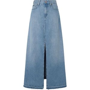 Pepe Jeans Maxi Sky Reg High Waist Skirt Blauw S / RE Vrouw