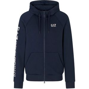 Ea7 Emporio Armani Train Logo Series Extended Logo Cc Sweatshirt Met Rits