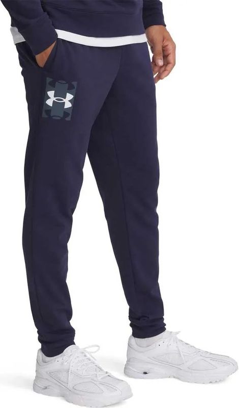 Under Armour - Rival Terry Logo - Joggers - Zwart/Castlerock/Wit - Regular Man