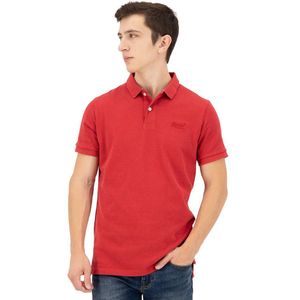 Superdry Classic Pique Short Sleeve Polo Rood S Man