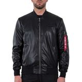 Alpha Industries Ma-1 Vf Vegan Leather Jacket Zwart L Man