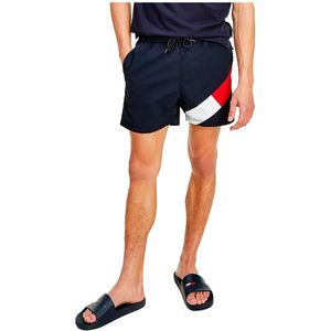 Tommy Hilfiger Colour Blocked Slim Fit Mid Length Swimming Shorts Blauw XL Man