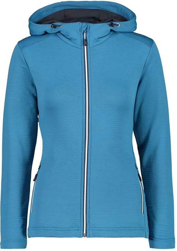 CMP - Dames Fleece met Capuchon - Jacquardstof - Stretch Performance