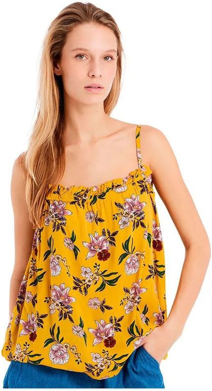 Protest - PRTADIRA - Mouwloos T-shirt - Gedurfd Kleurrijk Bloemendessin